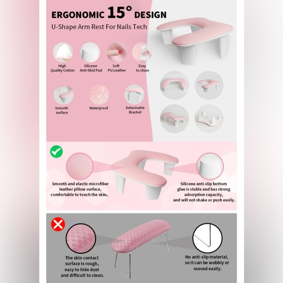 Arm Rest for Nails Tech, Professional Salon Manicure Arm Rest Cushion - Picture 7 of 12